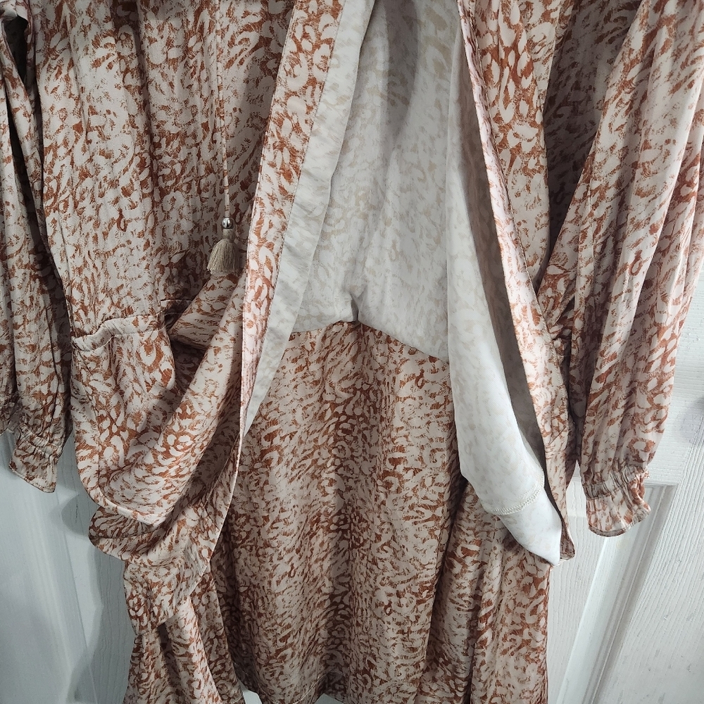 Paige Kaylene Dress Revolve satin animal print boho Coquette maximalist XL - Picture 11 of 15